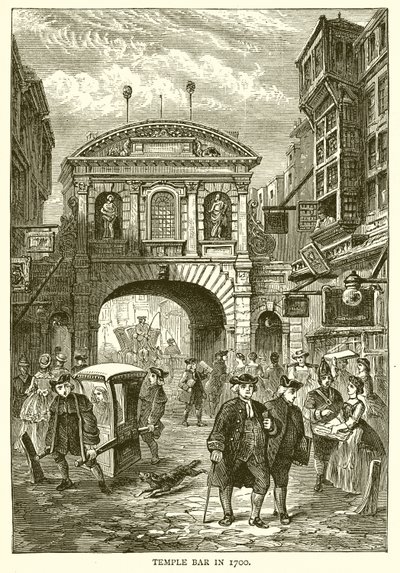 Temple Bar en 1700 de English School