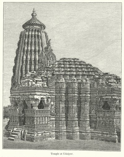 Templo de Udaipur (grabado) de English School