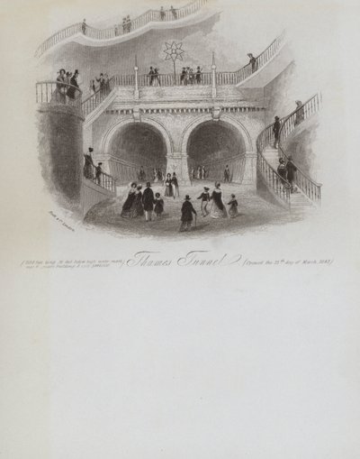 Túnel del Támesis (grabado) de English School