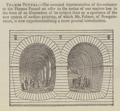 Túnel del Támesis (grabado) de English School