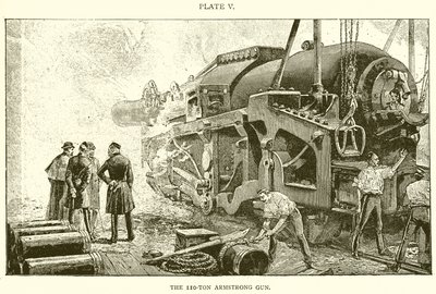 El cañón Armstrong de 110 toneladas de English School
