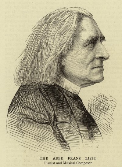 El abad Franz Liszt (grabado) de English School