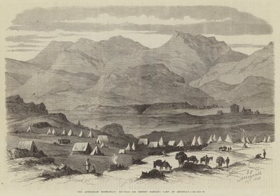 La Expedición Abisinia, el campamento del General Sir Robert Napier en Adigerat de English School