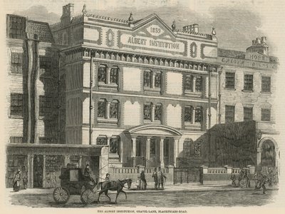 La Institución Albert, Gravel Lane, Blackfriars Road, Londres de English School