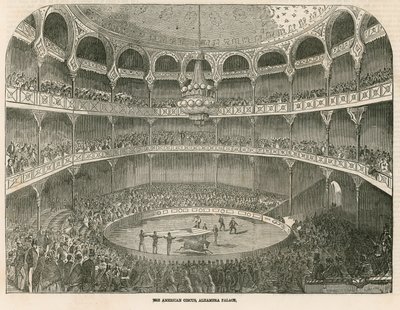 El Circo Americano en el Palacio Alhambra (Teatro Alhambra), Leicester Square, Londres de English School