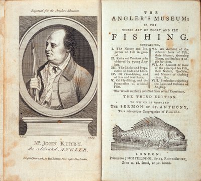 El Museo de los Pescadores; o, el Arte Completo de la Pesca con Flotador y Mosca, por John Kirby, publicado c.1784 de English School