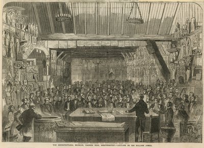 El Museo de Arquitectura, Cannon Row, Westminster - conferencia de Sir William James de English School