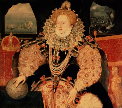 El retrato de la Armada de la reina Isabel I, c.1590 de English School