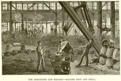 La fábrica de armas Armstrong, fundición de balas y proyectiles de English School