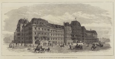 Los Edificios del Ejército y la Marina del Gobierno de los Estados Unidos, Washington (grabado) de English School