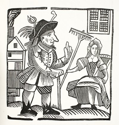 El enjuiciamiento y acusación de Sir John Barleycorn, Knt., ilustración de Chap-books del siglo XVIII de John Ashton, pub. 1882 de English School
