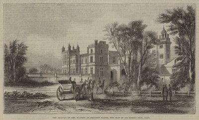 La llegada de Su Majestad a Drayton Manor, la residencia de Sir Robert Peel, Baronet de English School