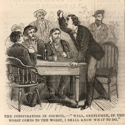El asesinato del presidente Lincoln; Los conspiradores en consejo de English School