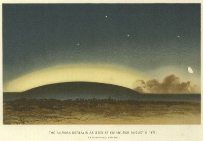 La Aurora Boreal vista en Edimburgo, 6 de agosto de 1871 de English School