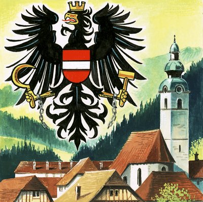 El águila austriaca, emblema de Austria de English School