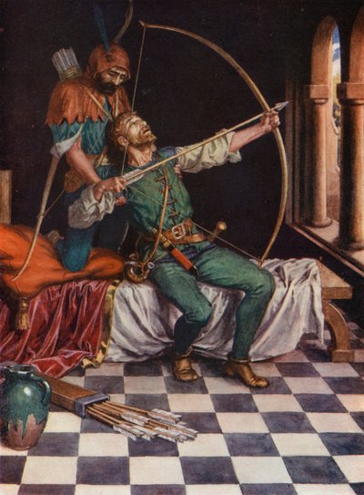 La balada de Robin Hood (litografía en color) de English School