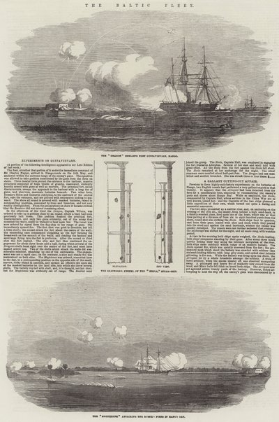 La flota del Báltico (grabado) de English School