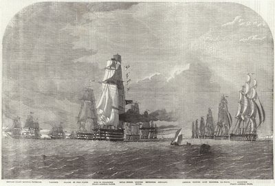 La flota báltica corriendo hacia el Estrecho de Dover de English School