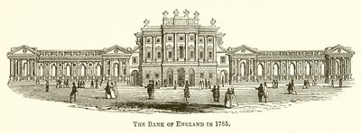 El Banco de Inglaterra en 1785 de English School