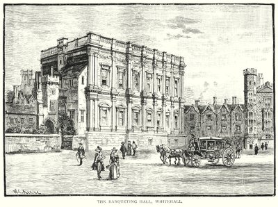 Salón de Banquetes, Whitehall (grabado) de English School