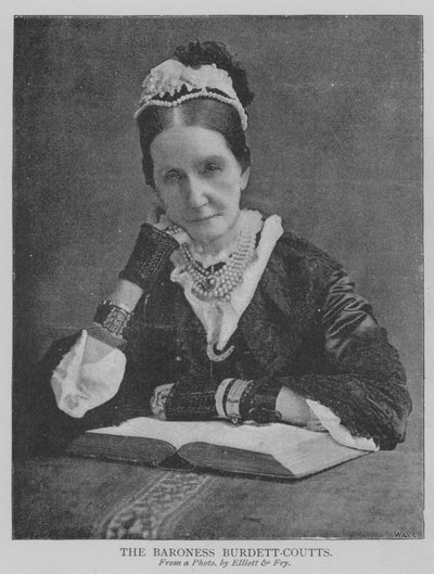 La Baronesa Burdett-Coutts (grabado) de English School