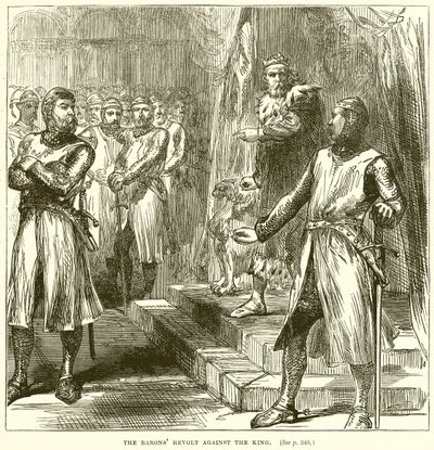 La revuelta de los barones contra el rey de English School