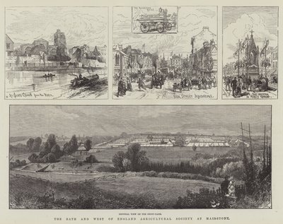 La Sociedad Agrícola de Bath y del Oeste de Inglaterra en Maidstone (grabado) de English School