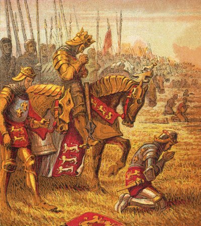 La batalla de Agincourt de English School