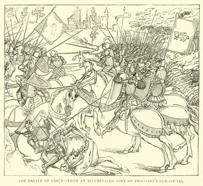 La Batalla de Crécy, de una copia iluminada de las Crónicas de Froissart de English School