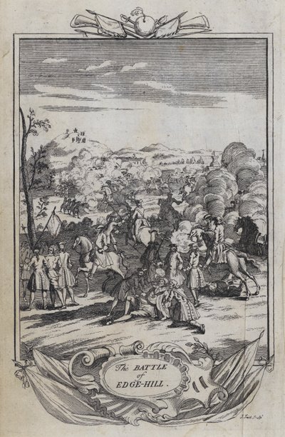 La batalla de Edge Hill (grabado) de English School