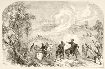 La batalla de Gettysburg (litografía) de English School