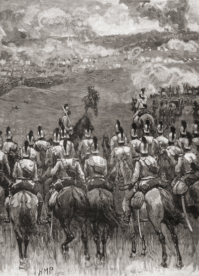 Batalla de Königgrätz, también conocida como Batalla de Sadowa, Sadová o Hradec Králové, cerca de Sadová, Bohemia. de English School