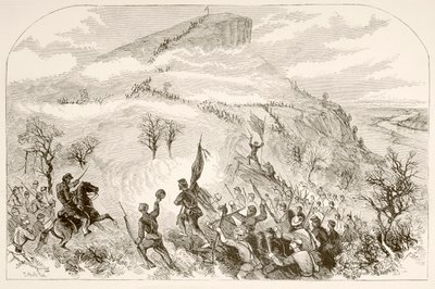 La batalla de Lookout Mountain (litografía) de English School