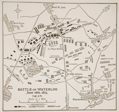 La Batalla de Waterloo, 18 de junio de 1815 de English School