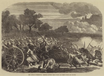 La batalla de Weissenburg, lucha entre tropas alemanas y turcos y zuavos franceses de English School