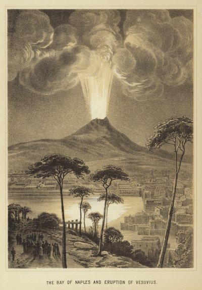 La bahía de Nápoles y la erupción del Vesubio de English School