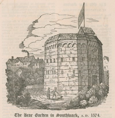 El Bear Garden en Southwark, Londres, AD 1574 de English School