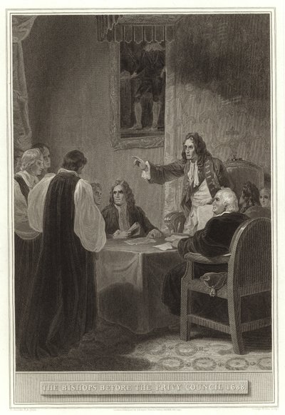 Los obispos ante el Consejo Privado 1688 de English School