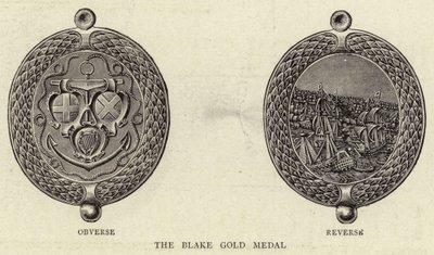 La medalla de oro negra (grabado) de English School