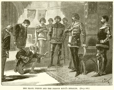El Príncipe Negro y los heraldos del Rey de Francia de English School
