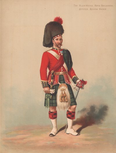 The Black Watch, Royal Highlanders, Oficial, Orden de Revista de English School