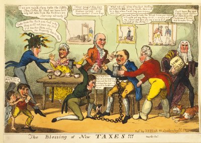 La bendición de los nuevos impuestos!!!, c.1819 de English School