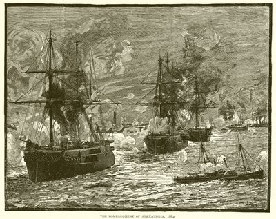 El bombardeo de Alejandría, 1882 de English School