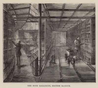 Las galerías de libros, Museo Británico de English School
