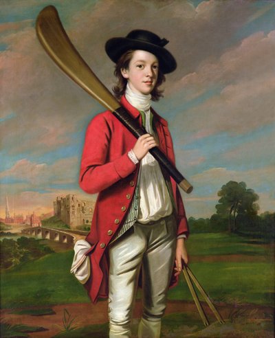 El niño con un bate: Walter Hawkesworth Fawkes, c.1760 de English School