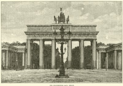 La Puerta de Brandeburgo, Berlín, 1870 de English School