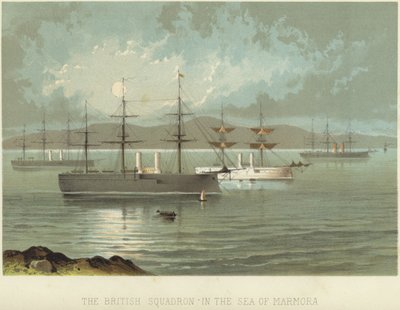 El escuadrón británico en el mar de Mármara de English School