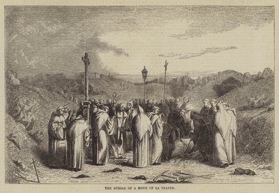 El entierro de un monje de La Trappe (grabado) de English School