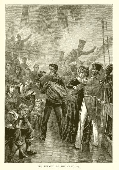 El incendio del Kent, 1825 de English School