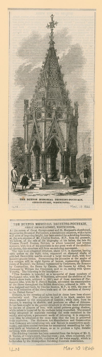 Fuente de agua potable Buxton Memorial, St Margarets Westminster de English School